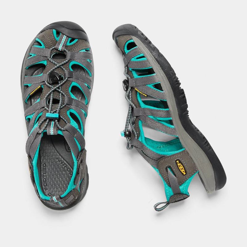 Sandalias Trekking Keen Whisper Para Mujer Grises/Azules - Sandalias Keen Mexico (825960-QBT)